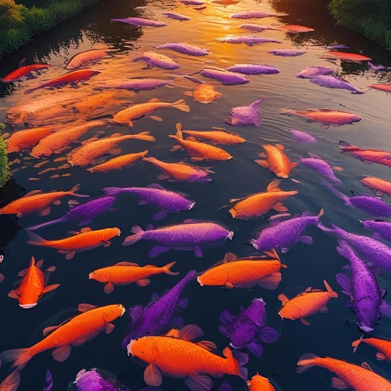 Aerial shot of fish