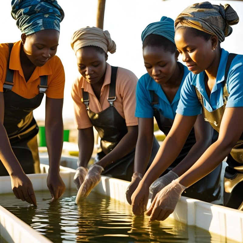 Fish farmers at work 2