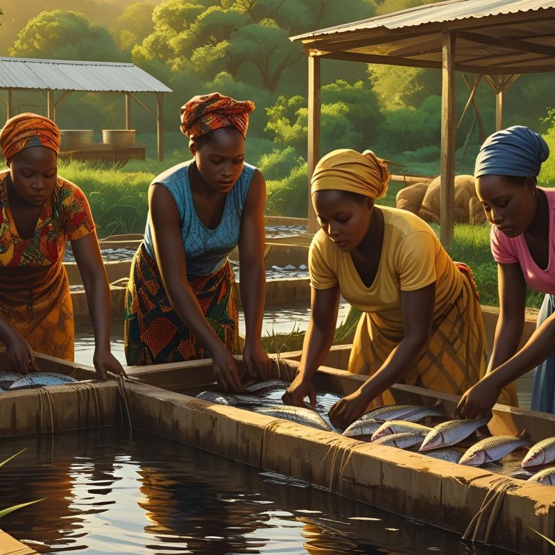 Fish farmers at work 3